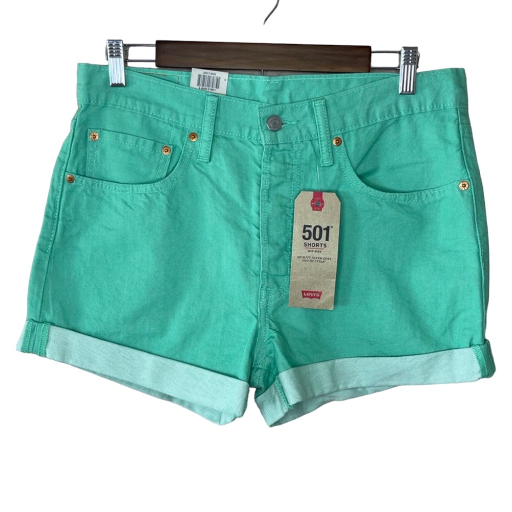 Levi's Women's Green 501 Shorts Size 30 NWOT